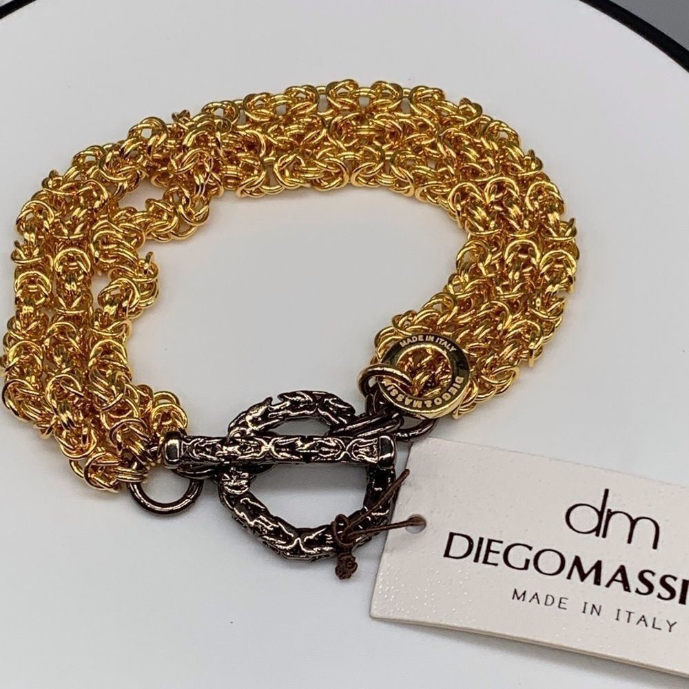 Bronze Triple Strand 8 inch Byzantine Bracelet